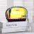 New Semicircle Laser Cosmetic Bag Creative Fashion Striped Stitching Waterproof Wash Bag Portable Hand-Carrying Bag