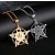 2021 Hip Hop Taobao Hot Sales Double-Sided Skull Pentagram Necklace Titanium Steel Stainless Steel Bracelet Ornament