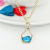 Cross-Border Creative Fashion Popular Heart Shape Crystal Necklace Trend Gold Plating Diamond Drift Bottle Pendant Female Accessories