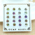 Korean Style Colorful Crystal Cube Glass European and American Earrings Stall Girls' Small Jewelry Boxed High-End Earrings Wholesale