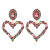 Best Seller in Europe and America Heart-Shaped Alloy Inlaid Color Diamond Retro Temperament Exaggerating Earrings Women's Fashion Fashionmonger Sparkling Full Rhinestone Earrings