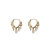 Golden Piece Flexible Korean Dongdaemun 925 Silver Pin Earrings Simple Wild Earrings Online Influencer Refined Women