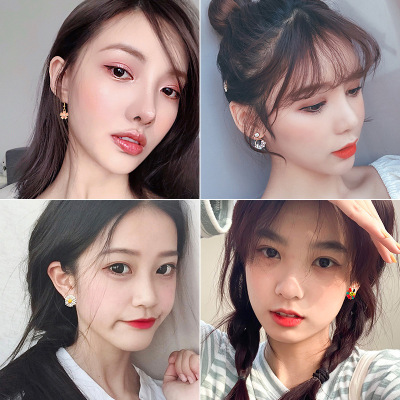 S Korean Style Personalized Tassel Earrings Cute Simple Stud Earrings Women European and American High Profile Fashion Vintage Earrings Women