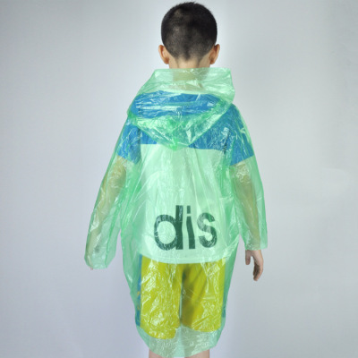 Drifting Raincoat Children Harness Shoe Cover Raincoat Factory Direct Supply Children Green Portable Children Disposable Raincoat