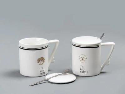 Creative Homemade Japanese High-End Mug Couple Office Couple Cups Holiday Gift with Cover Spoon Ceramic Cup Wholesale