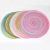 European Ins Fengcai Colored Riband Dyed Paper Straw Woven Anti-Scald Placemat Teacup Mat round Plate Mat Bowl Mat