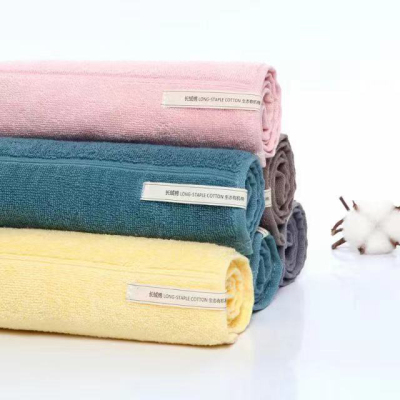 Antibacterial Towel Pure Cotton Class a Household Soft Strong Water Absorption No Villi Slip Men and Women Face Washing Bath Towel Labeling