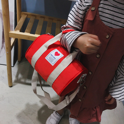 Children's Bag 2018 New Kid's Messenger Bag Candy Color Nylon Traveling Bag Trendy Love Letters Hand-Carrying Backpack