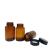 300ml Amber-Yellow Glass Medicine Bottle with Lid Glass Sealed Bottle Health Care Products Capsule Bottle Tablet Powder Bottle Storage Bottle