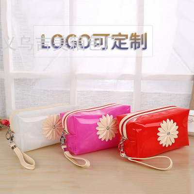 PVC Waterproof Flower Cosmetic Bag Hot Sale Women's Handbag Travel Toiletry Bag Storage Bag Women's Bag Women's Cosmetic