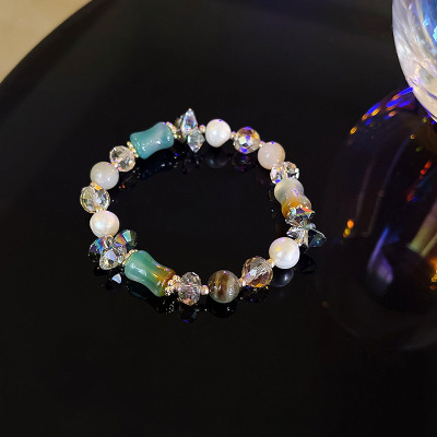 Pearl Bracelet Female Ins Geometric Bracelet Graceful Personality Design Bracelet