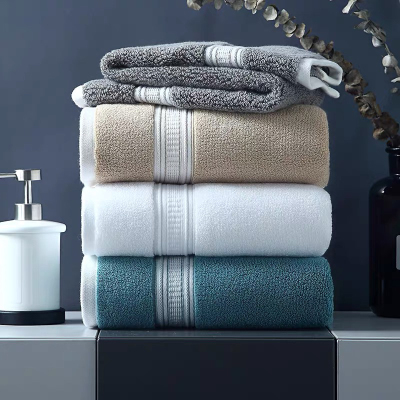 Hotel Towel Pure Cotton Absorbent Face Washing Towel Household Adult Men and Women Couple Soft and plus Thickening Towel White Edge
