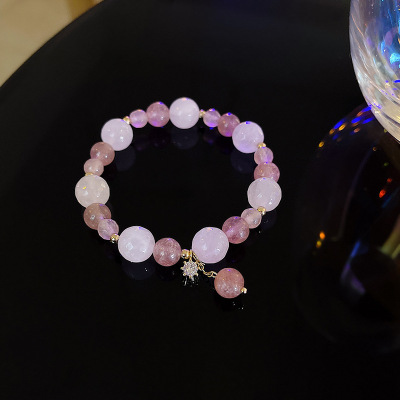 Fashion Garnet Bracelet for Women 2021 New Trendy Girlfriend Gifts Pearl Bracelet