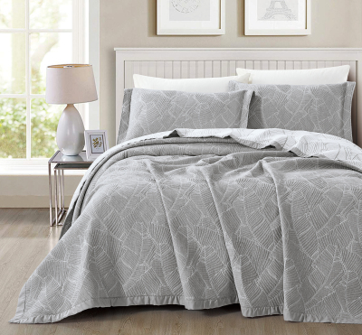 European-Style Three-Piece Bedding Set Summer Thin quilt two-Side Jacquard Yarn-Dyed Polyester-Cotton Bedspread