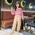 Girls Autumn Clothing Stylish Two-Piece Suit 2021 New Children's Double Collar Shirt Suit Medium and Big Children's Large Lapel Children's Clothing Fashion