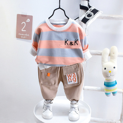 Children's Clothing Boys Autumn Clothing Suit 2021 New Children's Spring and Autumn Long Sleeve Autumn Children Handsome Two-Piece Suit Tide