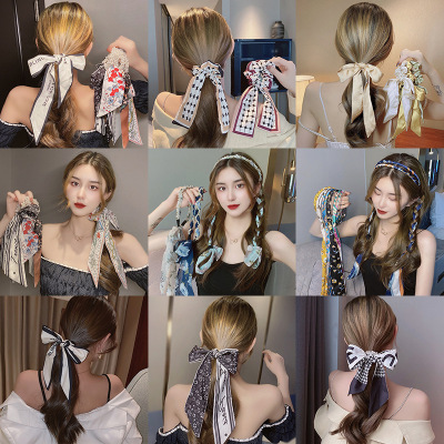 Bandana Headband Internet Celebrity Tie Hair Scarf Temperament Head Rope Ribbon Female Tie-up Hair Ribbon