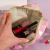 Ladies Travel Printed Pu Portable Women's Striped Leather Cosmetic Bag Mobile Phone Lipstick Internet Celebrity Wash Bag