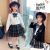 Children's JK Uniform Suit Full Set Girls' Autumn and Winter College Style Three-Piece Plaid Pleated Skirt Suit Jacket New