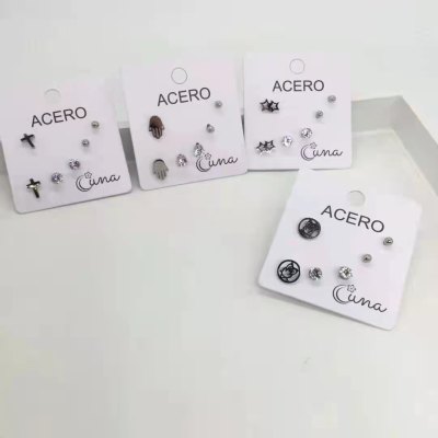 Elegant Ear Studs High-Grade Online Influencer Earrings Women's Stainless Steel Small New Trendy Anti-Allergy Anti-Corrosion