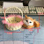 Simulation Flower Basket Cat Will Call Cabas Cat Crafts Fur Animal Toy Decoration Cat Ornament Plush Ornaments