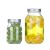 Creative Cans Mason Glass Cup Fruit Salad Jam Jar Honey Glass Bottle Square round Sealed Jar Pickles Bottles