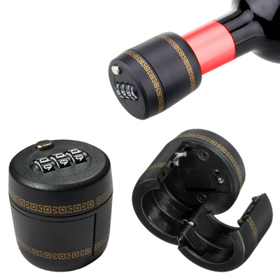 Red Wine Bottle Lock Wine Liquor Bottle Cap Lock Wheel Wine Bottle Lock Beer Password Lock