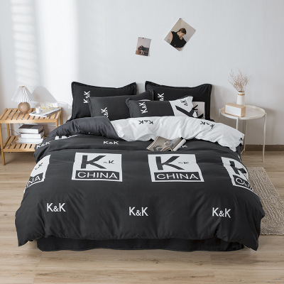 Factory Direct Simple Bedding Aloe Cotton Four-Piece Set Student Dormitory Three-Piece Set