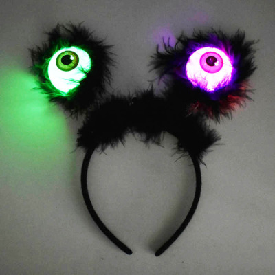 Halloween Luminous Eyeballs Headband Ghost Festival Headband Dance Horror Flash Eyeballs Prop Headdress Hair Accessories