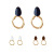 Korean Dongdaemun Same Product Earrings Women's Sterling Silver Needle High-Grade Matte Gold round Drip Glazed Retro Stud Earrings Earrings