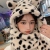New Multi-Functional Three-in-One Scarf Thick Winter Warm Leopard Point All-Match Plush Scarf Cute Korean Style HTT