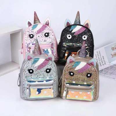 Foreign Trade New Unicorn Backpack Cartoon Cute Chest Bag Transparent Bag Kindergarten Backpack Trendy Crossbody Bag