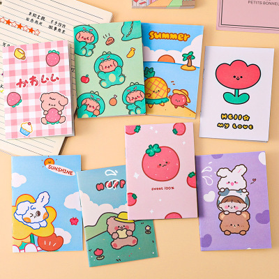 Korean Stationery Small Notebook Cartoon Notepad Student Message Memo Note Paper Pupil Prize Gift Gift