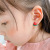 Children's Earrings Ear Clip Baby Girl without Pierced Ears Princess Anti-Pain Eardrop Earring Girl Cute Flowers Stud Earring Accessories