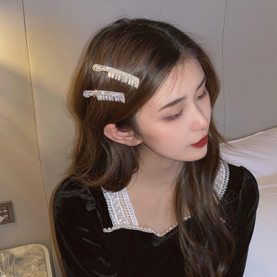 Korean Style Zircon Hairpin Internet Influencer Hairpin Side Clip Hairware Cute Japanese Style Duckbill Clip