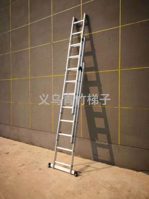 Ladder, Aluminum Alloy Ladder, Aluminum Alloy Three-Way Lift Ladder, Drag Ladder, 3 Drag Aluminum Alloy Ladder