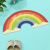 New Semicircle Cartoon Rainbow PVC Door Mat Door Entry Door Mat Door Bathroom Non-Slip PVC Loop Floor Mat