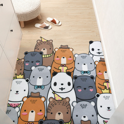 Brushed Home Door Mat Floor Mat Doorway Hallway Internet Celebrity Household Printed Foot Mat Tailoring Carpet Door Customization