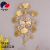 Lioele Les Ginkgo Leaf Wall Clock Living Room Creative Fashion Noiseless Clock Wall-Mounted Household Light Luxury Personality Simple Style Clock