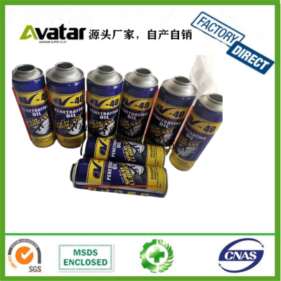 QV-40 anti rust oil chemical aerosol type lubricant spray for metal