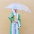 Ins Transparent Umbrella Long Handle Photo Essential Internet Celebrity Student Girls Thick 8 Bones Fresh Wholesale