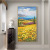 Hallway Hand-Painted Decorative Painting Sunflower Vertical Hand-Painted Three-Dimensional Oil Painting Hotel Mural Corridor and Aisle Painting