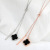 Factory Direct Sales Autumn/Winter Japanese and Korean Double-Sided Clover Tassel Necklace Internet Celebrity Same Style High-End All-Match Sweater Chain Wholesale