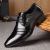 Fall 2020 New Men's Business Leather Shoes British Pointed Formal Leather Shoes Lace-up Low-Top Large Size Men's Shoes