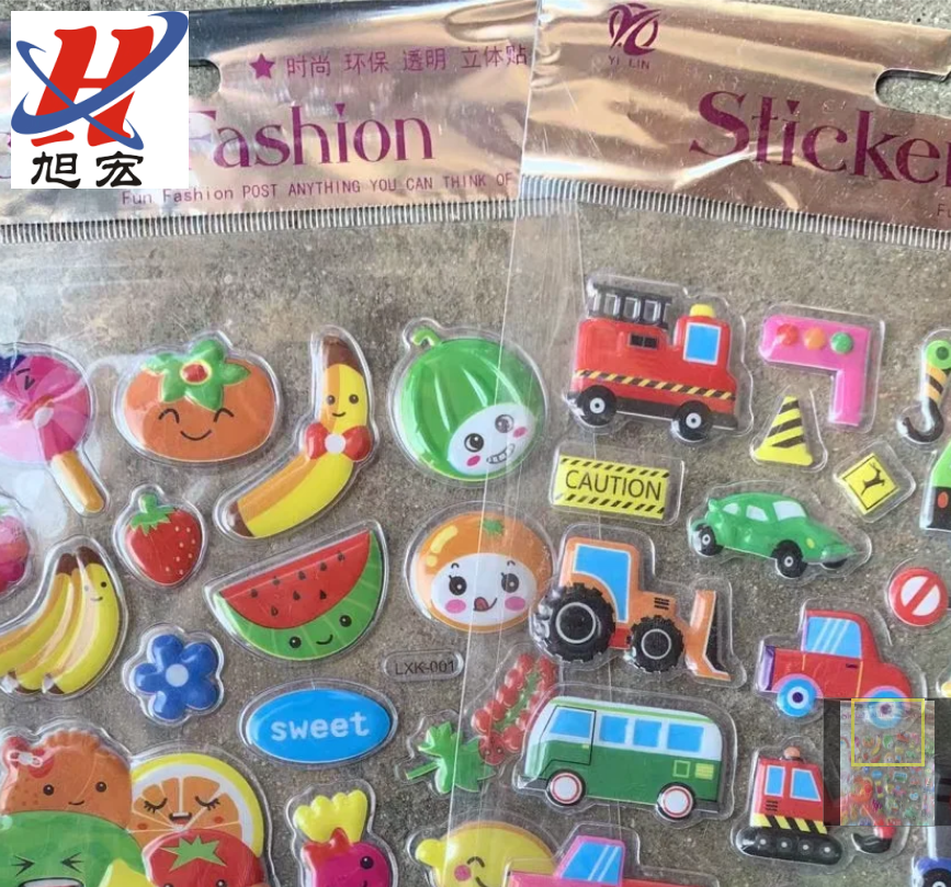 LXK透明立体贴凹凸贴泡泡贴立体贴DIY贴新款贴纸 贴贴纸定制