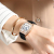 New Hot Live Popular Women's Watch Women's Watch Fashion Wine Bucket Diamond-Embedded Leather Waterproof Net Red Watch