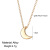 Foreign Trade Cross-Border New Arrival Graceful and Fashionable Necklace New Moon Crescent Short Pendant Necklace Clavicle Chain Wholesale