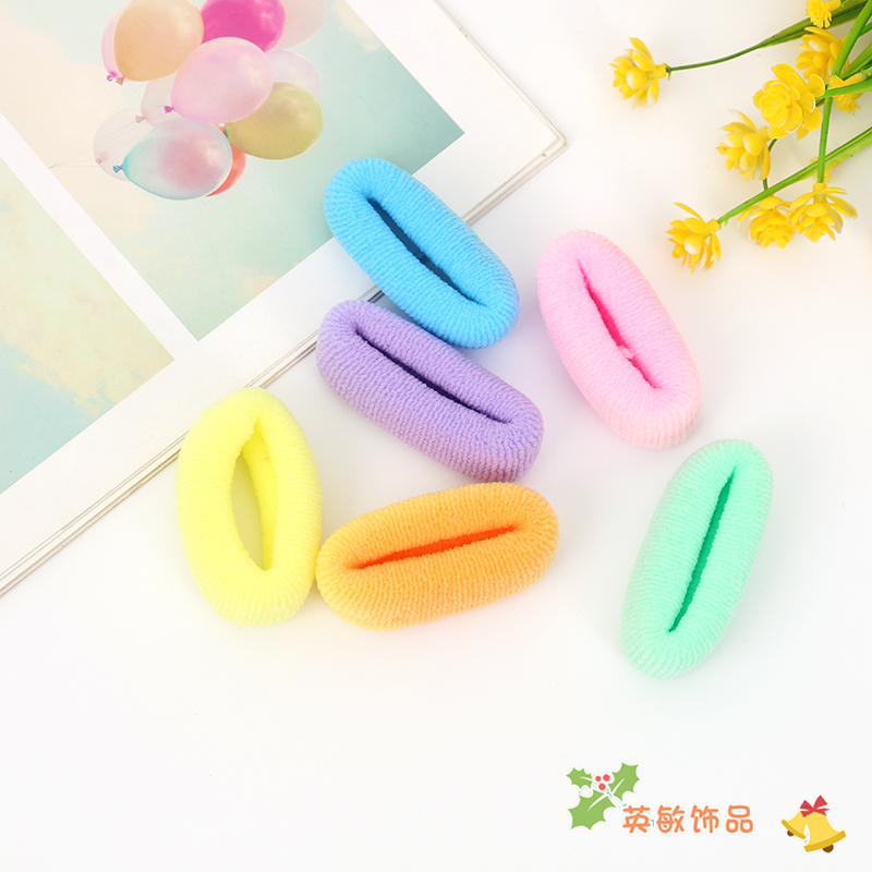 高弹力加粗糖果色毛巾发圈网红束发毛线扎头发皮筋头绳发绳耐用