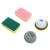 Factory Direct Supply Soft Sponge Brush Tableware Cleaning Brush Metal Wire Ball Pot Cleaning Decontamination Kitchen Cleaning Set