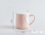 Hot Selling Love Handle Ceramic Cup with Cover with Spoon Coffee Cup Creative Mug Cute Water Glass